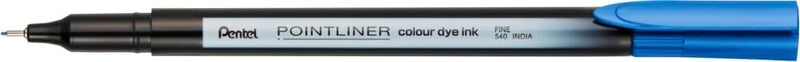 بنتل قلم Pentel S40 Pointliner، حبر صبغي ملون، سمك خط 0.4 مم، لون أزرق فيكتوريا (قلم واحد) - Image 1