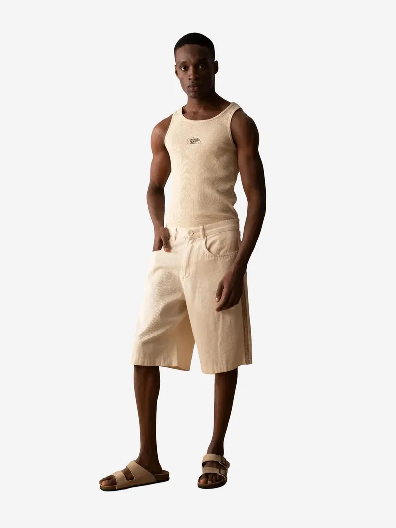 جيستو GIESTO Embroidered Gabardine Shorts