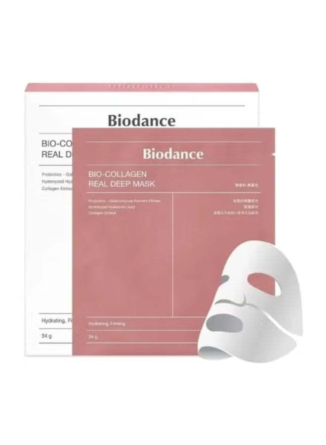 BIODANCE Bio-Collagen Real Deep Mask, Hydrating Overnight Mask, Pore Minimizing, Elasticity Improvement, 34g x4ea - Image 1