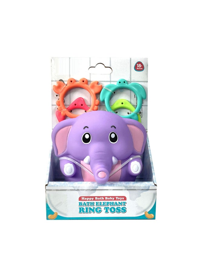 Generic - Infant Bathroom Bath Toys Baby Elephant Throwing Ring Bath Suit-Color:Little Elephant Surrounding Bath Set - Image 1