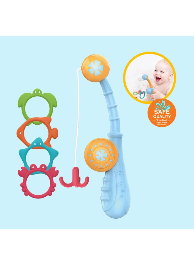 Generic - Infant Bathroom Bath Toys Baby Elephant Throwing Ring Bath Suit-Color:Little Elephant Surrounding Bath Set - Image 1