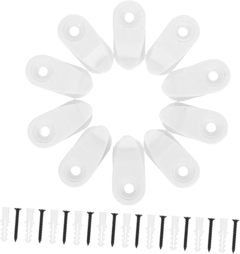 VICASKY 10 قطع من خطافات الإضاءة البلاستيكية المقاومة للرياح ومشابك LED لتزيين الحدائق والفسحات الخارجية - Image 2