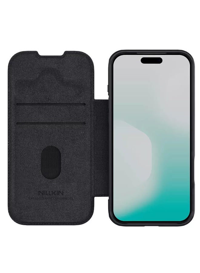 Nillkin Qin Pro Series Leather Flip Case for iPhone 17 Pro Max (6.9”, 2025) – Premium Textured Leather, Card Slot, Ultra-Slim Full Protection Cover - Image 2