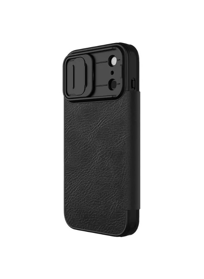Nillkin Qin Pro Series Leather Flip Case for iPhone 17 Pro Max (6.9”, 2025) – Premium Textured Leather, Card Slot, Ultra-Slim Full Protection Cover - Image 3