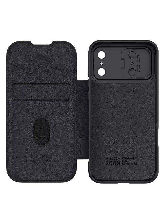 Nillkin Qin Pro Series Leather Flip Case for iPhone 17 Pro Max (6.9”, 2025) – Premium Textured Leather, Card Slot, Ultra-Slim Full Protection Cover - Image 5