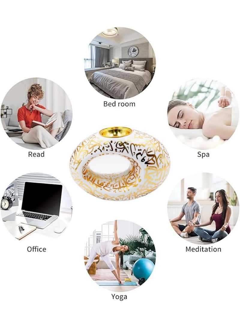 Bakhoor BoSidin New Incense Burner, Charcoal Incense Holder, Frankincense Resin Incense Burner for Home Fragrance, Home Decoration, Meditation, Spa Aromatherapy- Nice Gift for All Occasions (White) - Image 3