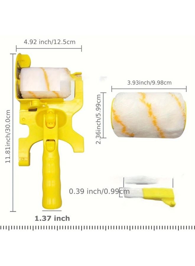 Professional Multi Function Wall Painting Roller Set Long Handle Yellow - Image 4