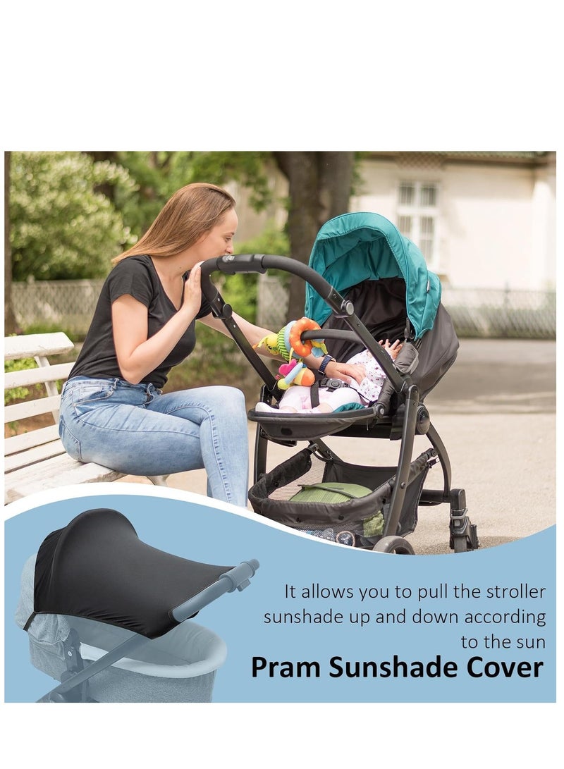 Pushchair Stroller Sunshade, UV Stroller, Protective Stroller Sunshade, Easy Install Pushchair Sunshade, All-Weather Pushchair Sunshade with Ventilation for Toddler - Image 4