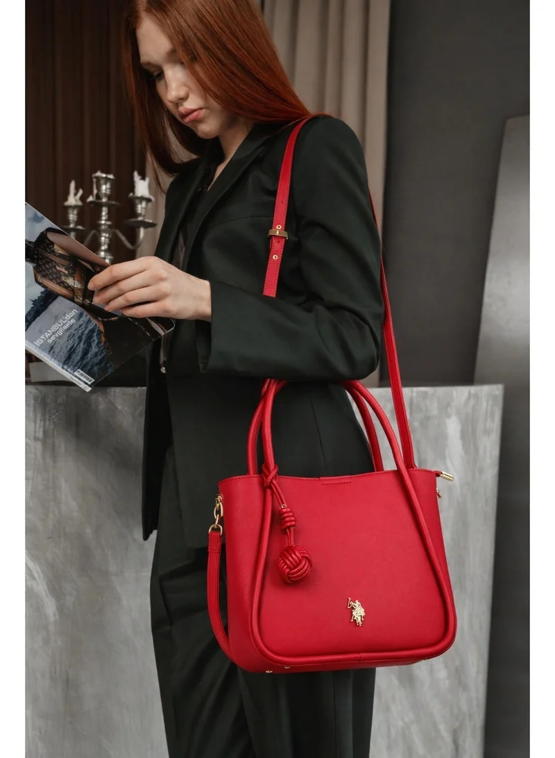 U.S. Polo Assn. RED U.S. Polo Assn. Women's Shoulder Bag, Ladies Large Capacity Shoulder Bag Handbag Tote Bags Clutch Bag, Women's Leather Hobo Bag, Women's Tote Bag, Women's Shoulder Bag, Women's Hand Bag, Women's Travel Bag, for Office Sling Bag Side Bag and Girls College Students  | Best Price UAE