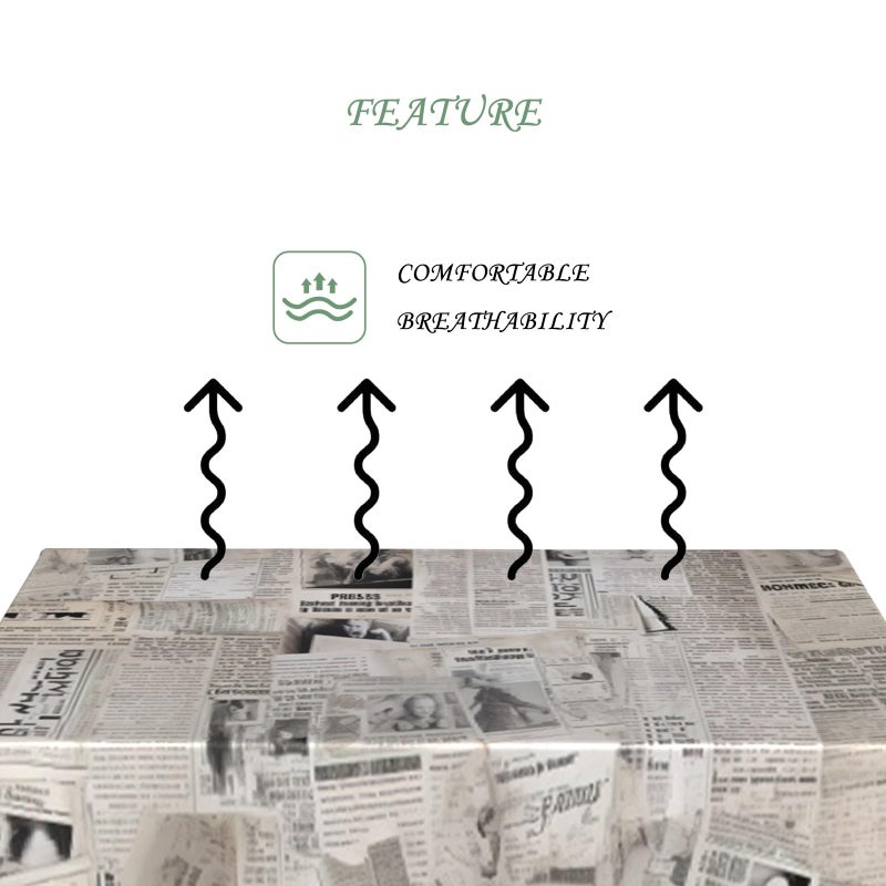 ggaimwf 52x70 Inch Vintage Rectangle Tablecloth Old Newspaper Table Cloth Washable Nostalgia Style Table Cover for Dining Home Farmhouse Coffee Shop Decor - Image 4