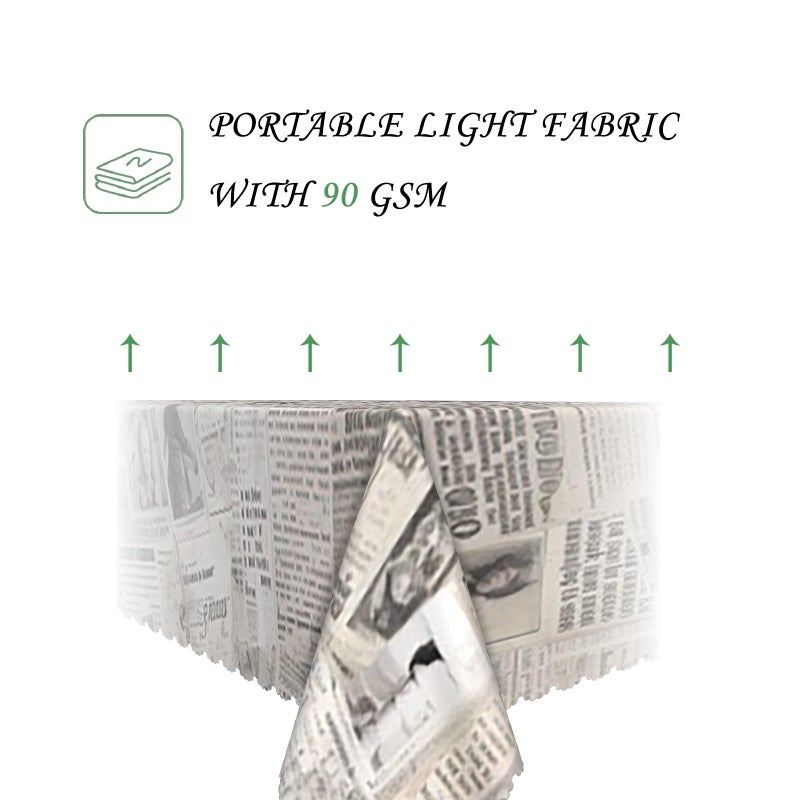 ggaimwf 52x70 Inch Vintage Rectangle Tablecloth Old Newspaper Table Cloth Washable Nostalgia Style Table Cover for Dining Home Farmhouse Coffee Shop Decor - Image 3