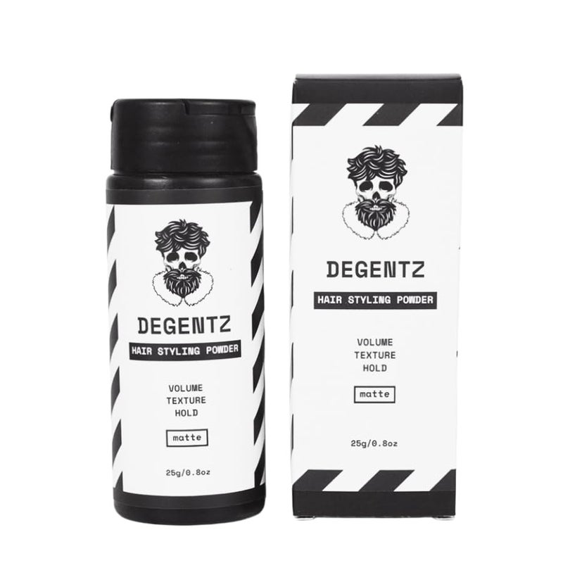 DEGENTZ بودرة تصفيف الشعر بحجم كينغ من DEGENTZ - تثبيت مكثف ومطفئ اللمعان (0.8 أونصة / 25 جرام) - أضف حياة وملمس بدون دهنية - غير لزجة، مظهر طبيعي - Image 1