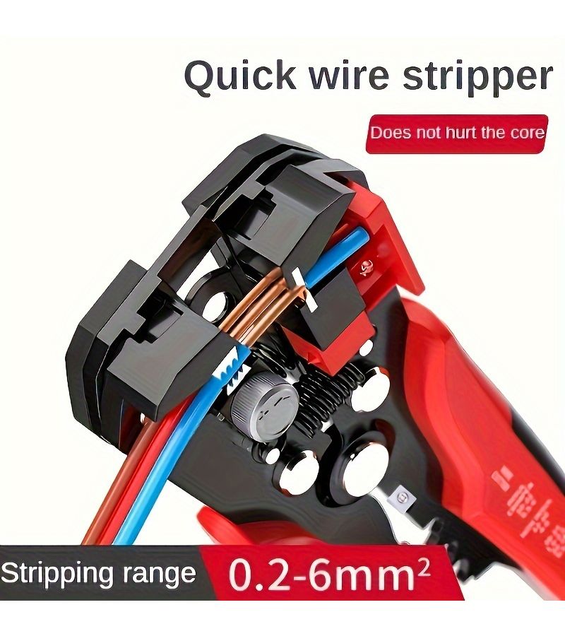 Heavy Duty Automatic Wire Stripper Single Pack Non Slip Grip Rust Resistant - Image 1