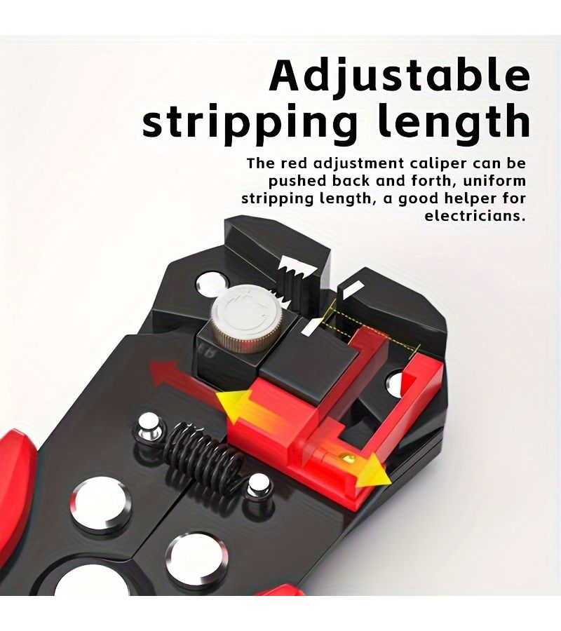 Heavy Duty Automatic Wire Stripper Single Pack Non Slip Grip Rust Resistant - Image 2