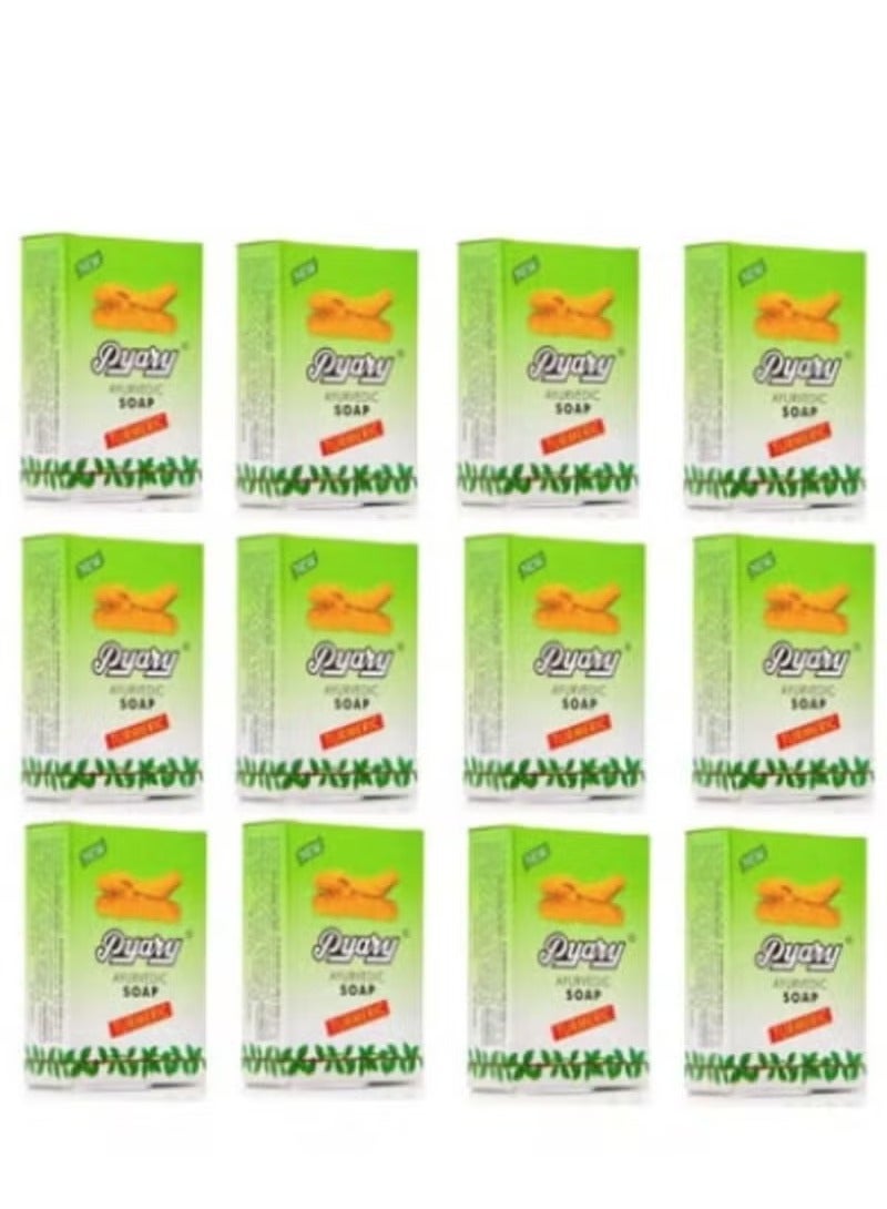 Pyary Turmeric Ayurvedic Turmeric Soap Consists of 12 Pieces - Image 2