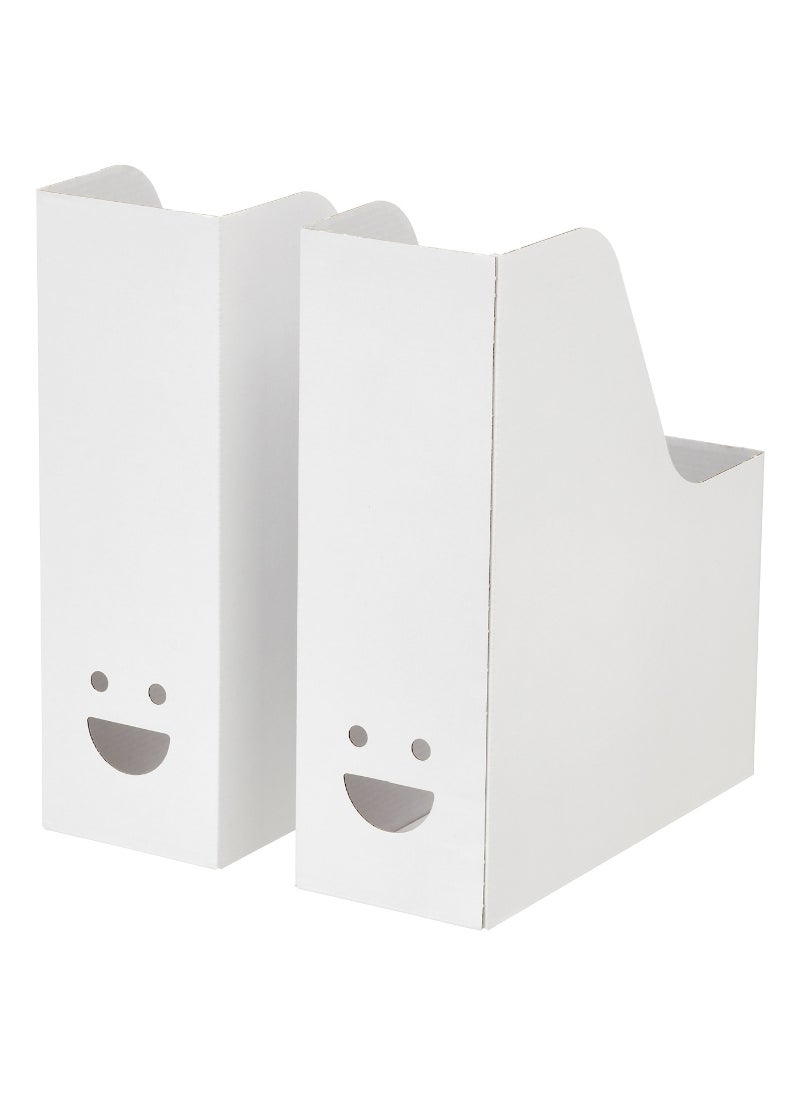 Sleek and Durable White Magazine File Organizer for Home and Office