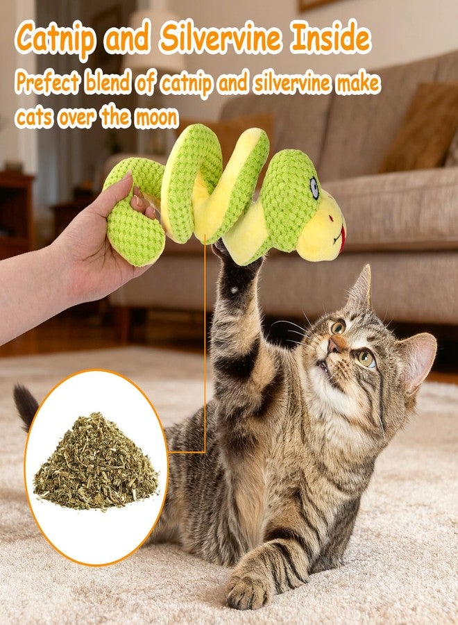 Retro Shaw 14" Large Crinkle Snake Cat Toy, Catnip & Silvervine Infused, Durable Chew Resistant Plush for Aggressive Chewers, Realistic Stuff Snake Interactive Kicker Toy for Large Indoor Cats - Image 5