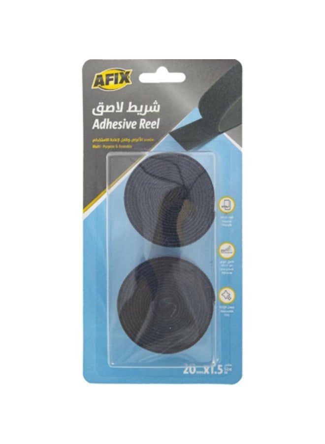 Royal Falcon Afix Adhesive Reel Roll20 mm X 1.5 m Black - Image 1