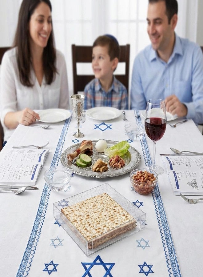 Rite Lite Square Clear Matzah Tray Jerusalem Design with Glitter - Passover Gifts, Passover Matzah Tray, Clear Matzah Tray, Transparent Matzah Tray, Jerusalem Matzah Tray for Passover - Image 3