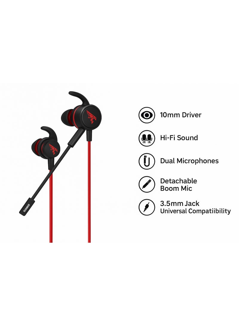 G618I Wired Gaming Headset - Detachable Dual Microphone - High-Quality Surround Sound - Ergonomic Design Compatible with All Phones - Black - Image 3