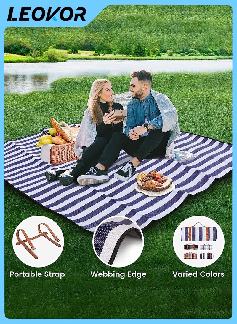 LEOKOR 2*2M Camping Mat,Picnic Blanket,Portable Foldable and Waterproof Sandproof 3-Layer Outdoor Blanket,for 6 to 8 Adults,for Camping,Park,Beach,Grass,Indoors - Image 3