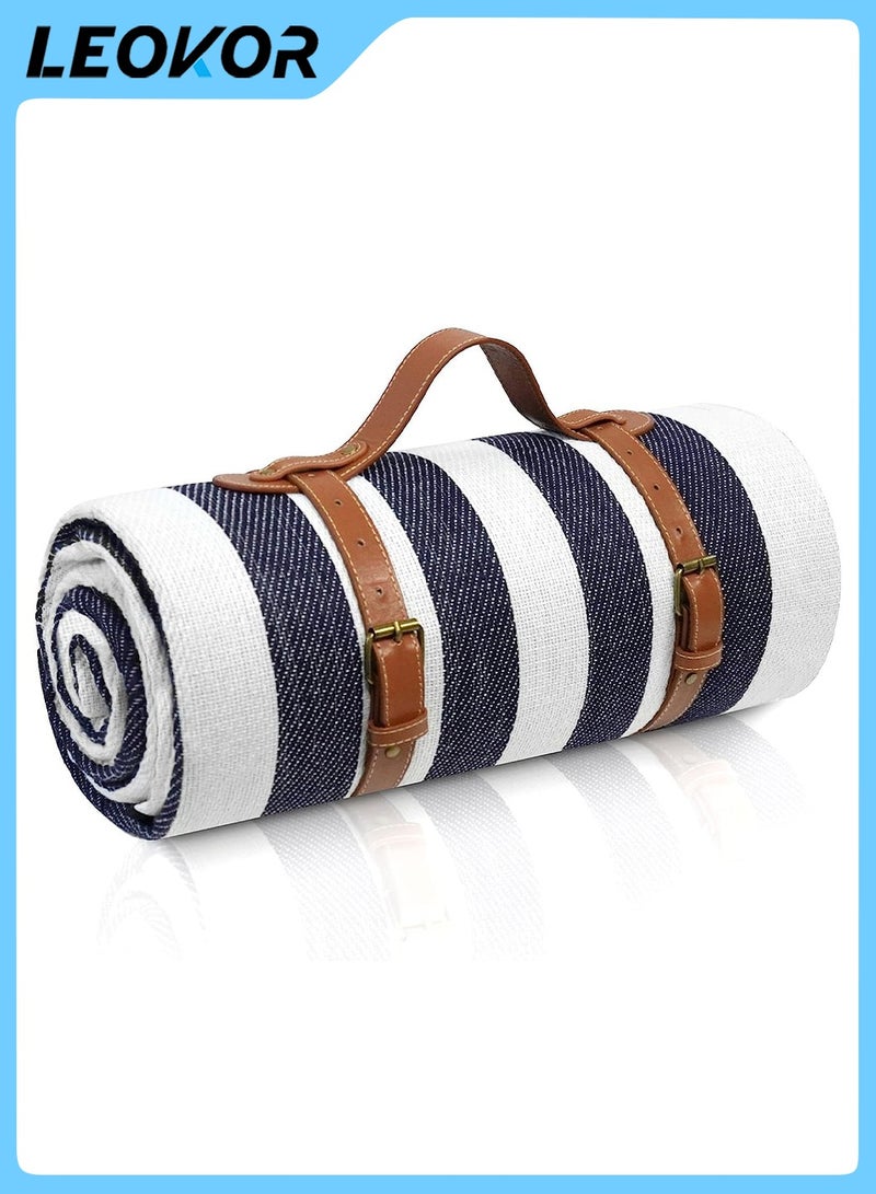 LEOKOR 2*2M Camping Mat,Picnic Blanket,Portable Foldable and Waterproof Sandproof 3-Layer Outdoor Blanket,for 6 to 8 Adults,for Camping,Park,Beach,Grass,Indoors - Image 1