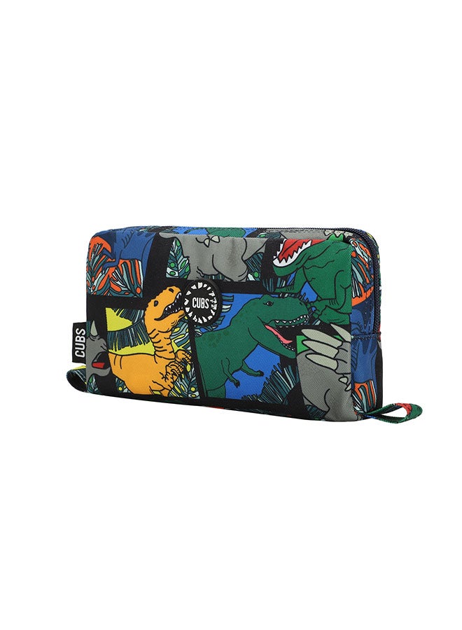 CUBS Dinosaur Print Waterproof pencil case pouch with zip closure - Image 2