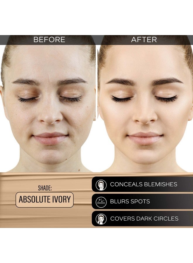 فاسيسكانادا Faces Canada All Day Hydra Matte Foundation | كريم أساس 3 في 1 + مرطب + عامل حماية من الشمس 30 | ترطيب الصبار لمدة 24 ساعة وفيتامين سي | يدوم لمدة 10 ساعات | تغطية متوسطة إلى عالية قابلة للبناء | Absolute Ivory 012 | 25 مل - Image 2