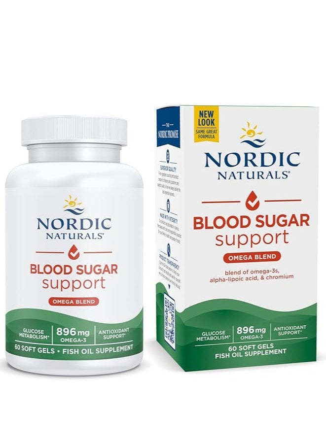 NORDIC NATURALS Blood Sugar Support Omega Blend Fish Oil Supplement 60 Softgel 