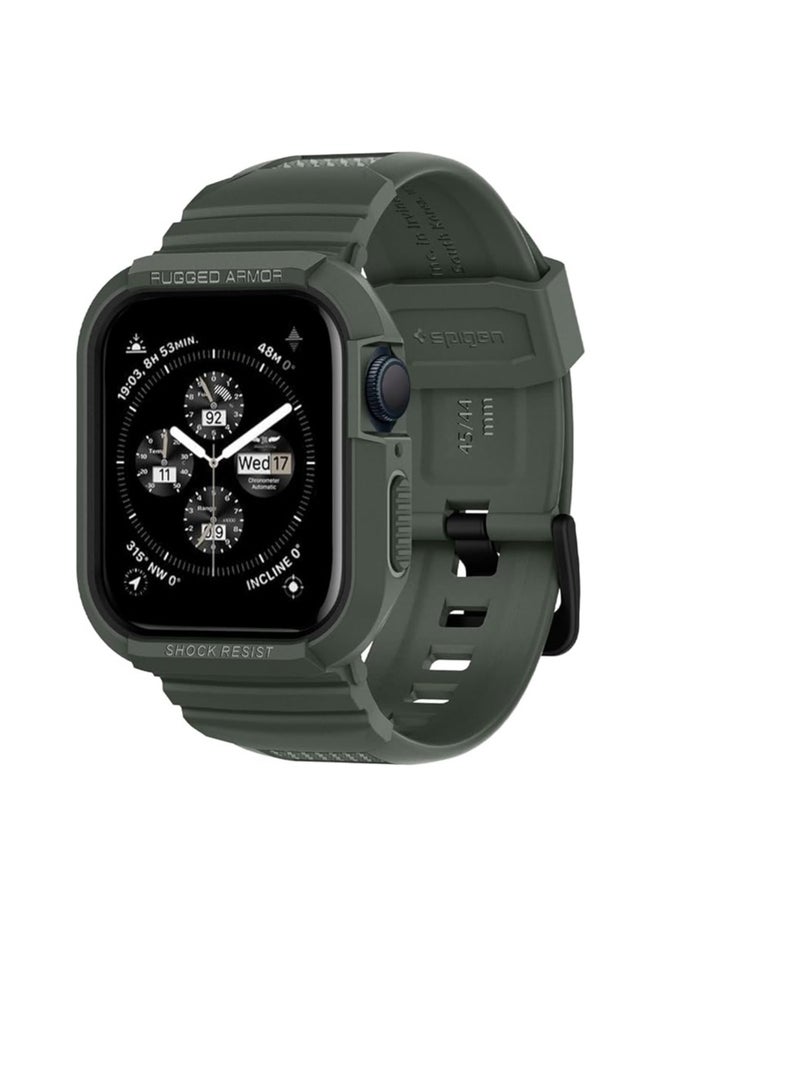 Spigen Rugged Armor PRO designed for Apple Watch Band with Case for Series 9/8/7 (45mm) and Series SE2/6/SE/5/4 (44mm) - Image 1