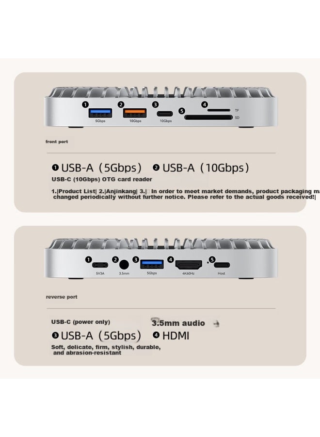 MOVESPEED Move Speed External Hard Drive Enclosure For Macmini M4 Expansion Dock Ssd Mobile Hard Drive External Expansion Storage Heat Dissipation Base Expansion Dock 10g Transmission Compatible Wi - Image 4
