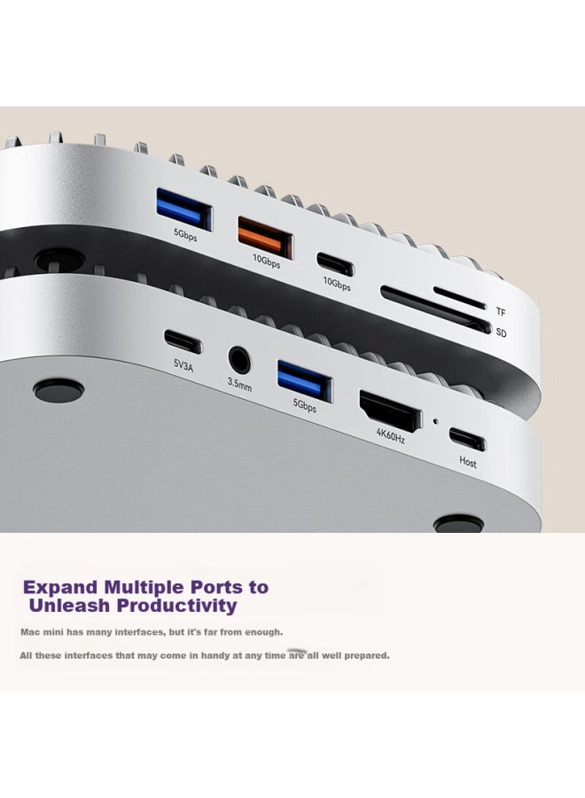 MOVESPEED Move Speed External Hard Drive Enclosure For Macmini M4 Expansion Dock Ssd Mobile Hard Drive External Expansion Storage Heat Dissipation Base Expansion Dock 10g Transmission Compatible Wi - Image 2