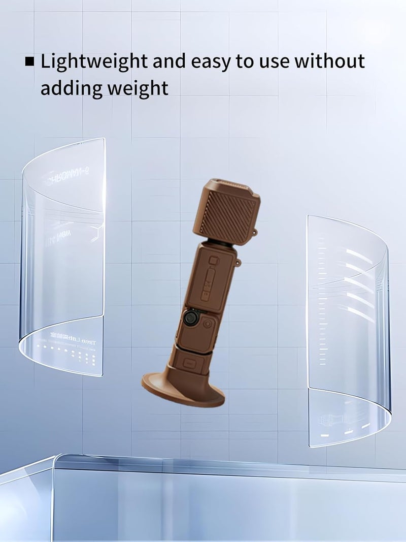 WUNIAK Case for DJI Pocket4,Soft Silicone Protective Portable Scratch Shock Resistant, wear-Resistant, Brown. - Image 5