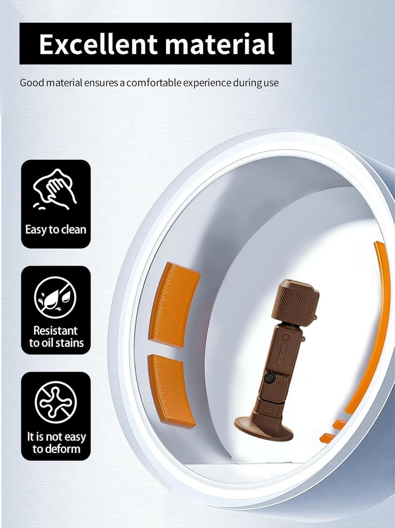 WUNIAK Case for DJI Pocket4,Soft Silicone Protective Portable Scratch Shock Resistant, wear-Resistant, Brown. - Image 3