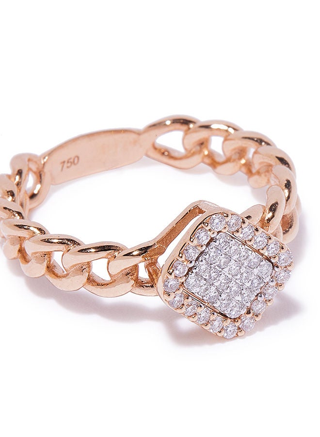 أناكا خاتم ألماس أنيق من الذهب عيار 18 - Image 4