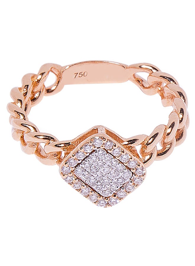 أناكا خاتم ألماس أنيق من الذهب عيار 18 - Image 1