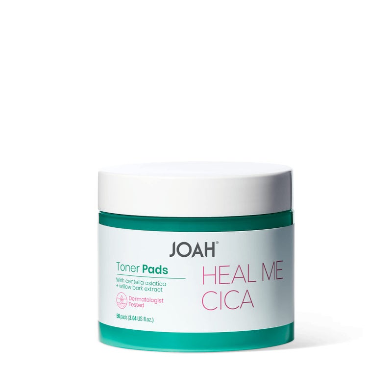 JOAH Heal Me CICA Face Toner Pads Centella Asiatica for Soothing Calming Balancing Sensitive and Irritated Skin Korean Skincare CrueltyFree pH 55 Hypoallergenic 50 Pads
