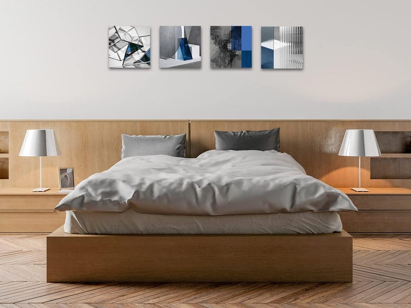 Biufo Abstract Geometric Canvas Wall Art - 4 Piece Set - Image 2