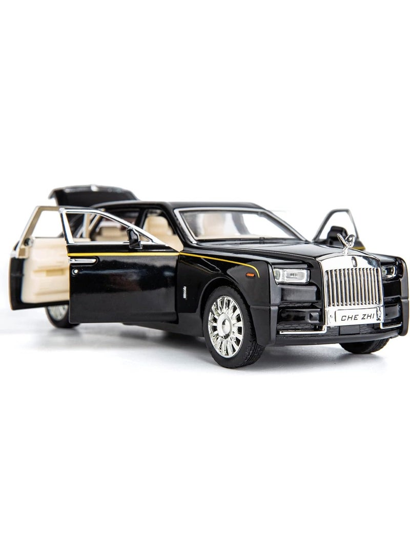 هالامودو 1:24 مقياس فانتوم سيارة نموذج لعبة , ضوء فوق سقف السماء النجومية , فتح الأبواب , سبيكة سحب السيارة لعبة السيارة مع الصوت والضوء , هدية للأطفال الفتيان البنات , مجموعة لعبة السيارة , أسود , 21.2 * 7.2 * 5.7 سم - Image 5