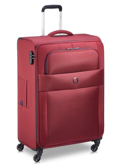 DELSEY Paris Cuzco 82cm Softcase 4 Wheel Expandable Check In Trolley Case Red
