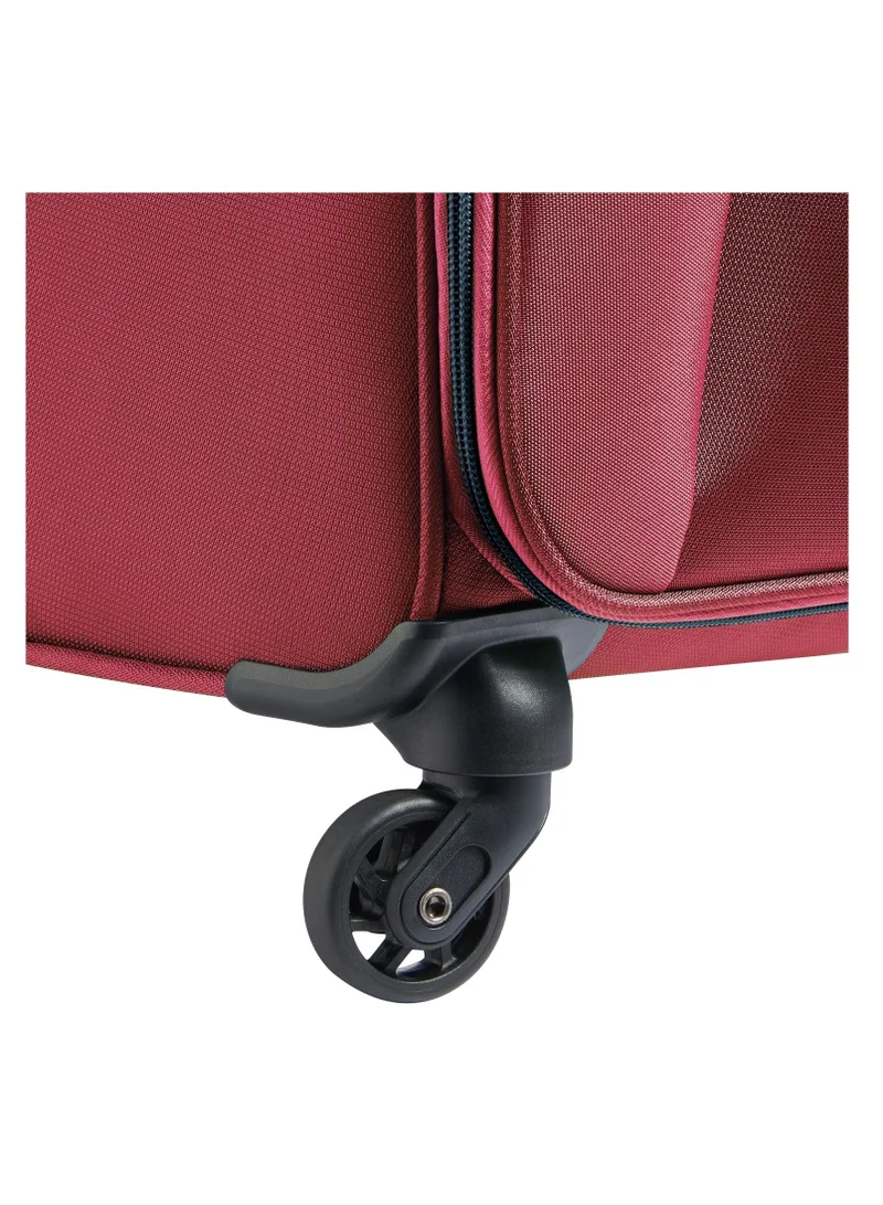 DELSEY Paris Cuzco 82cm Softcase 4 Wheel Expandable Check In Trolley Case Red