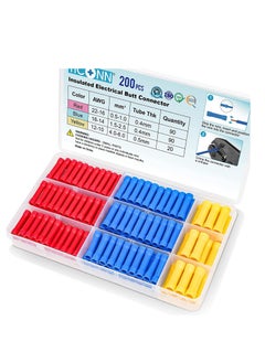 KASTWAVE 200 Pcs Insulated Electrical Connectors Kit Electrical Insulated Automotive Wire Crimp Terminals Splice Resists Corrosion  - Image 1