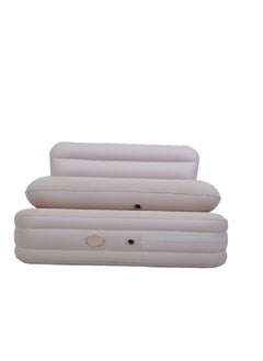 FULL JOY Blow Up Air Mattress with Built-in Electric Pump Inflatable Queen Size Air Mattress with Headboard  - Image 3