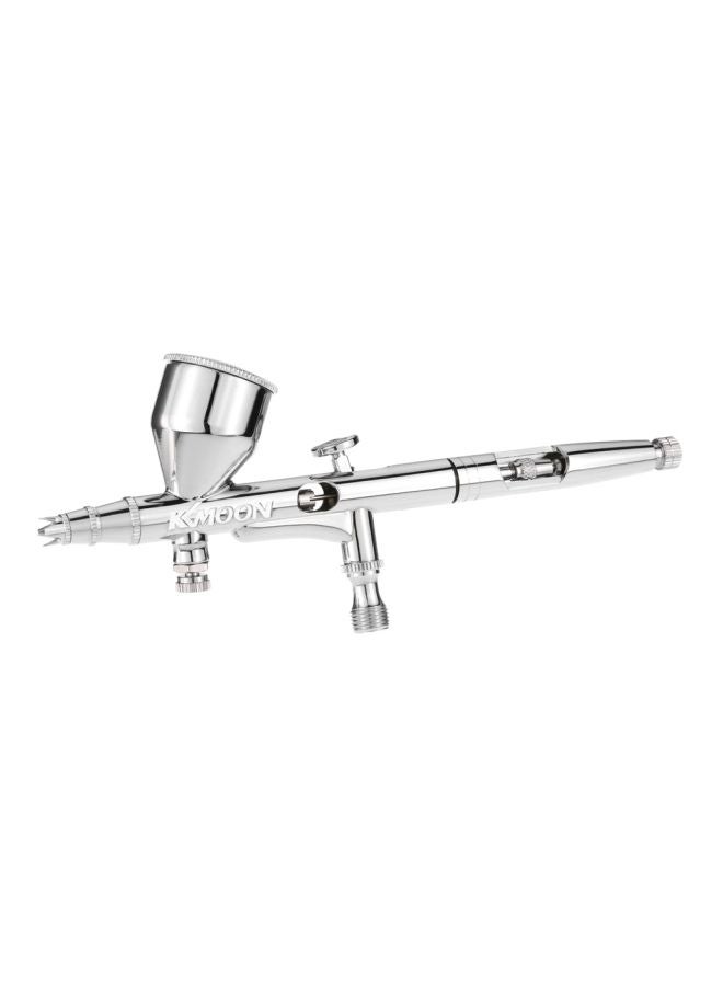 NIBEMINENT Dual-Action Airbrush Kit Silver 160x70x27mm  - Image 1