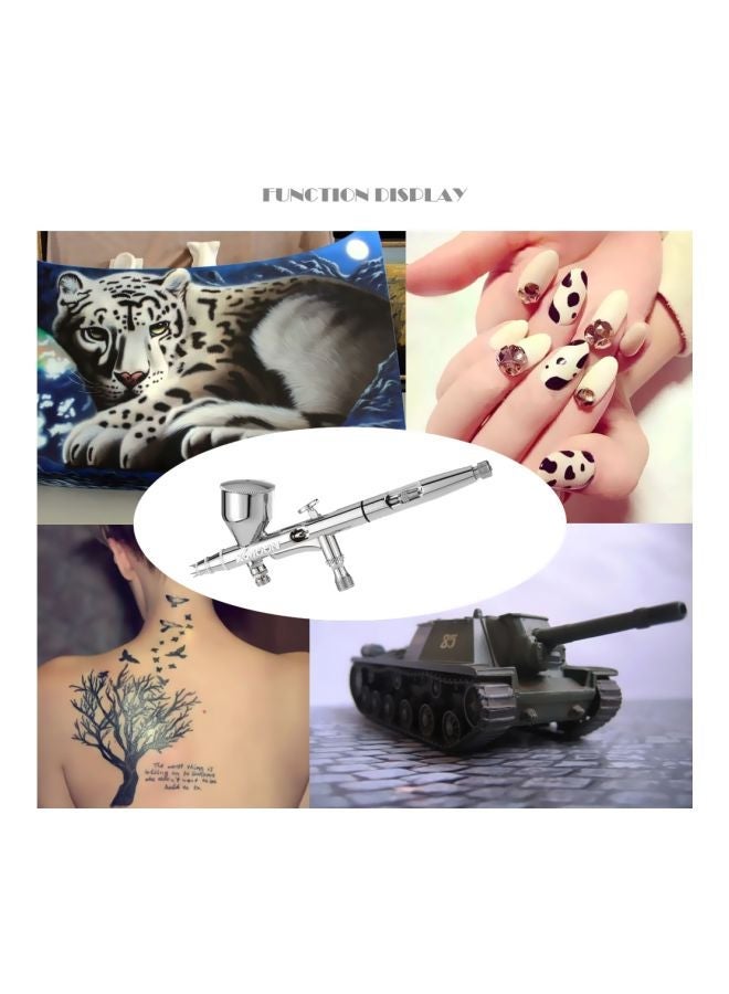 NIBEMINENT Dual-Action Airbrush Kit Silver 160x70x27mm  - Image 3