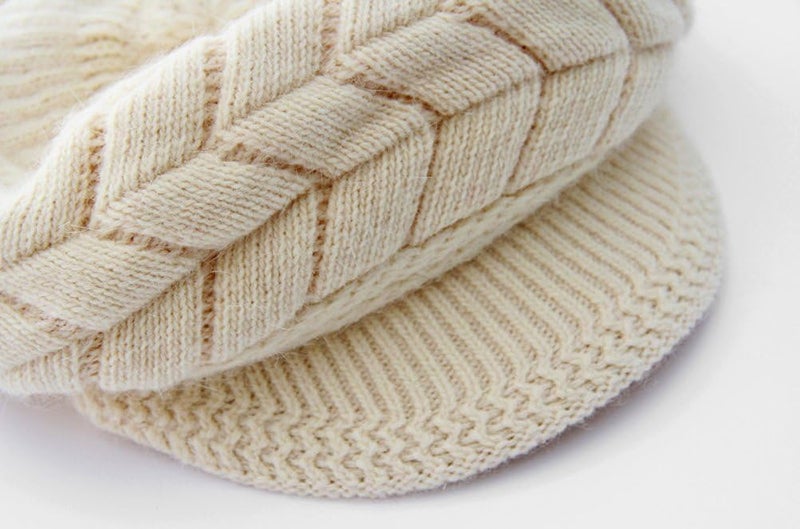 HINDAWI Women Winter Warm Knit Hat Wool Snow Ski Caps with Visor - Image 5