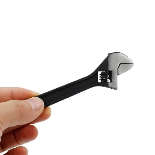 GENNEL 2pcs 2.5" + 4" inch Mini Size Adjustable Wrench, Black Small Adjustable Spanner, Nut Wrench Repair Hand Tool - Image 5