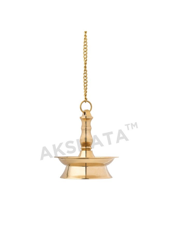 AKSHATA/ Hanging Diya/NILAVILAKKU/Hanging LAMP/Kerala LAMP/Brass Oil LAMP/Deepak (1, 10) Brass - Image 3
