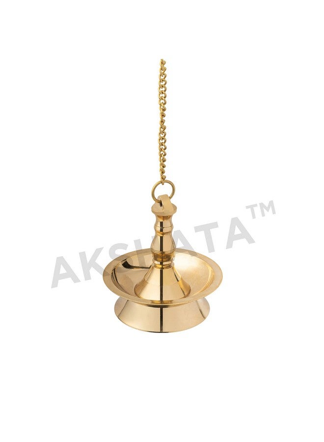 AKSHATA/ Hanging Diya/NILAVILAKKU/Hanging LAMP/Kerala LAMP/Brass Oil LAMP/Deepak (1, 10) Brass - Image 2