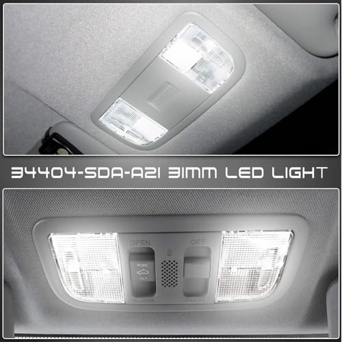 HERCOO 924-798 Dome Lamp Switch Roof Map Light LED Bulbs for 34404-SDA-A21 34404-SDA-A22D3 Compatible with Honda CR-V Odyssey Accord Pilot Ridgeline Dodge Ram 1500 - Image 3